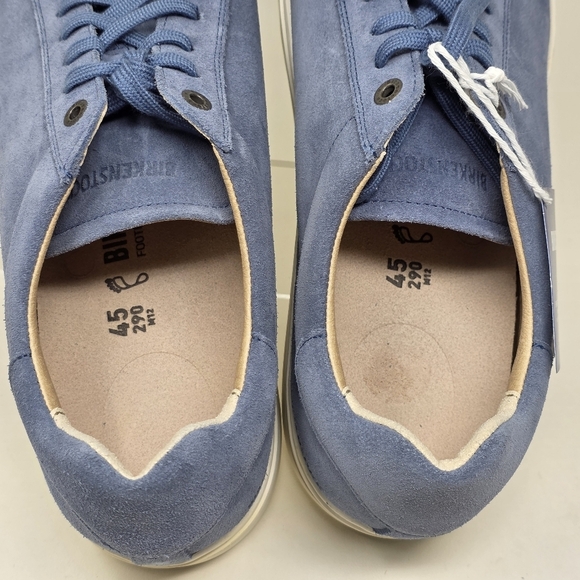 Birkenstock Bend Low Soft Blue Suede Leather Regular Width Men's Size US 12 New - Picture 9 of 12